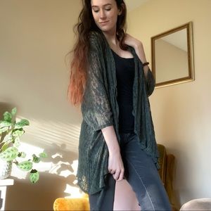 Green Lace Kimono
